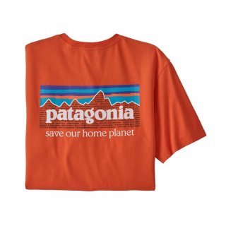Patagonia Mens p-6 Mission Organic T-Shirt - T-Shirt aus Bio-Baumwolle für Herren metric orange M