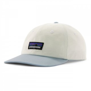Patagonia P-6 Label Trad Cap - klassische Baseballkappe birch white fleck blue