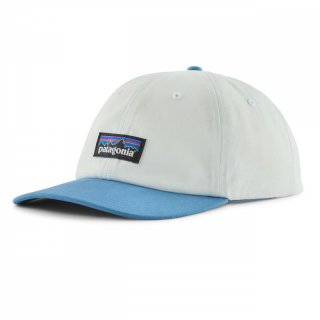Patagonia P-6 Label Trad Cap - klassische Baseballkappe birch white w/shore blue