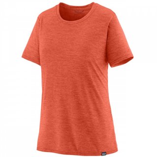 Patagonia Womens Cap Cool Daily Shirt - pimento red - coho coral x-dye 40 / M