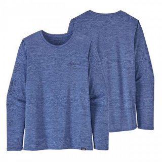 Patagonia Womens L/S Cap Cool Daily Graphic Shirt - Langarm-Funktionsshirt Damen current blue x-dye XL