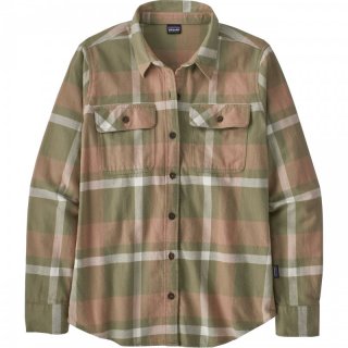 Patagonia Womens LS Fjord Flannel Shirt - Flanellhemd comstock garden green 44 / XL