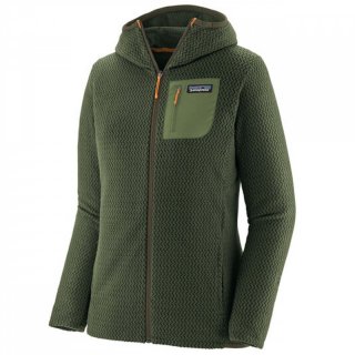 Patagonia Womens R1 Air Full-Zip Hoody - Fleecejacke Damen mit Kapuze nuveau green 42 / L