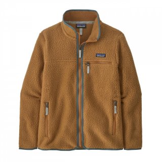 Patagonia Womens Retro Pile Fleece Jacket - Damen nest brown w/nouveau green 44 / XL