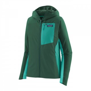 Patagonia Ws R1 CrossStrata Hoody - conifer green 42 / L