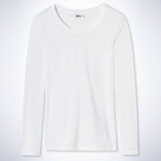 SCHIESSER Revival Shirt 1/1 Ina | Langarmshirt Damen weiß M/ 38