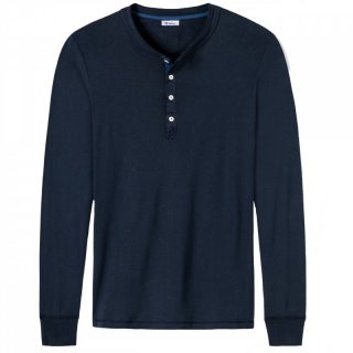 SCHIESSER Revival Shirt Karl-Heinz - Langarm-Shirt Baumwolle Herren dunkelblau XXL