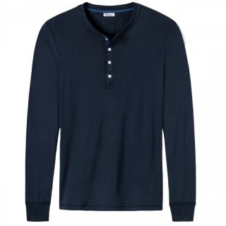 SCHIESSER Revival Shirt Karl-Heinz - Langarm-Shirt Baumwolle Herren dunkelblau XXL