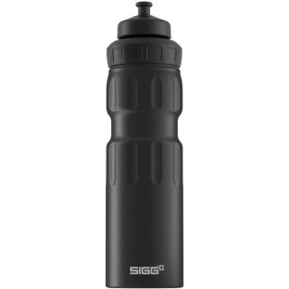 SIGG WMB Wide Mouth Sport Bottle | Sport-Trinkflasche aus Aluminium, 0,75 L black 0,75 L