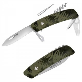 SWIZA Tick Tool TT03 | Schweizer Taschenmesser mit Zeckenwerkzeug, 9 Werkzeuge camo farn khaki