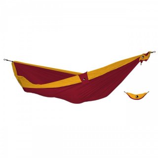 TICKETTOTHEMOON Original Hammock - Reise Hngematte aus Fallschirm-Nylon, 320 x 200 cm burgundy/dark yellow original