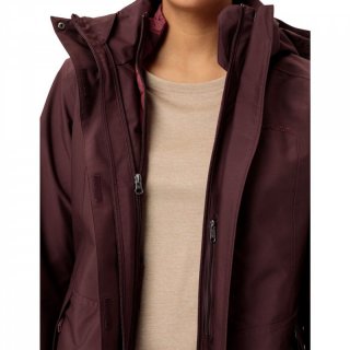 VAUDE Womens Idris 3in1 Parka II - wasserdichte Doppeljacke Damen dark oak 38 / S