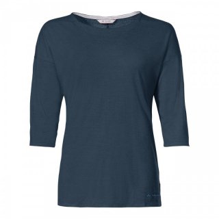 VAUDE Womens Neyland 3/4 T-Shirt - lockeres 3/4-Arm Shirt Damen dark sea L / 42