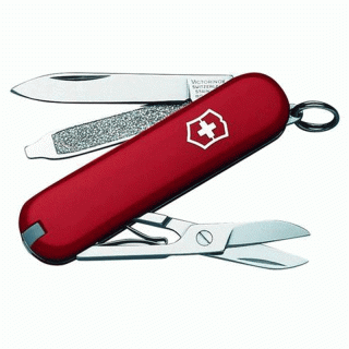 Victorinox Classic Serie 58 mm | Mini-Taschenmesser, 5 Werkzeuge rot One Size