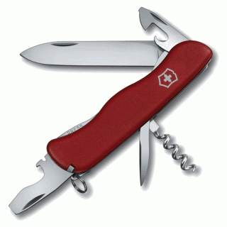 Victorinox Picknicker | Taschenmesser mit Feststellklinge, 10 Werkzeuge
