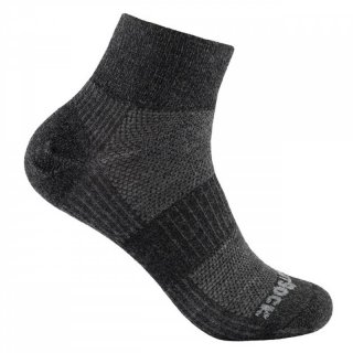 WRIGHTSOCK Merino Coolmesh II quarter - Socken Unisex grey black M = 37,5 - 41