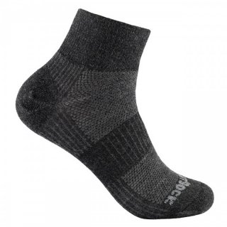 WRIGHTSOCK Merino Coolmesh II quarter - Socken Unisex grey black M = 37,5 - 41