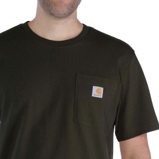 carhartt Short Sleeve Pocket T-Shirt - robustes T-Shirt Herren coastal snow heather 50 / M