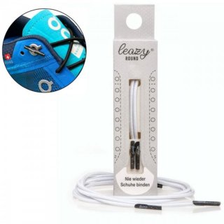 leazy ROUND - elastische Schnrsenkel wei S