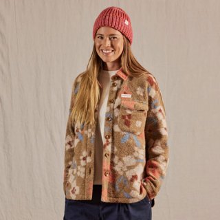 maloja MoliniM - Overshirt Wollfleece Damen clay maxifleur L