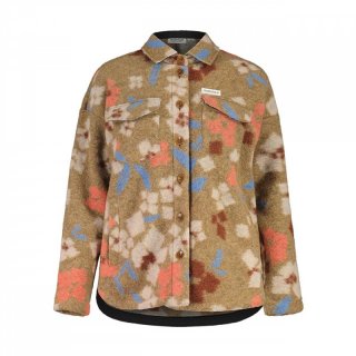 maloja MoliniM - Overshirt Wollfleece Damen clay maxifleur M