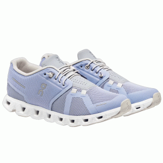 on Cloud 5 - Ultraleicht-Laufschuhe/Freizeitschuhe Damen denim / white 38 / 5 UK