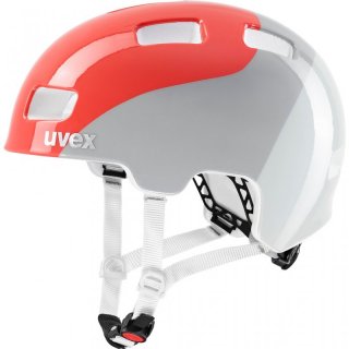 uvex hlmt 4 - Fahrradhelm/Skaterhelm Kinder im Dirtbike-Stil  grapefruit grey wave 51-55cm