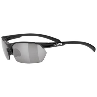 uvex sportstyle 114 - Sportsonnenbrille/Radsportbrille mit Wechselgläsern black mat